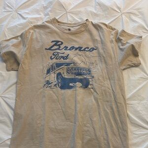 Altar'd State Tan and Blue Graphic Tee